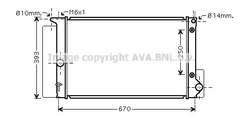 AVA QUALITY COOLING Радиатор, охлаждение двигателя TO2695